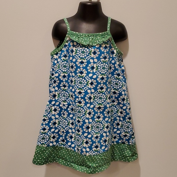 Hanna Andersson Blue and Green Floral Dress - Picture 2 of 9